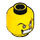 LEGO Yellow Minifigure Head with Decoration (Safety Stud) (3626 / 63186)