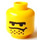 LEGO Yellow Minifigure Head with Decoration (Safety Stud) (3626)