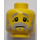 LEGO Žlutá Minifigurka Hlava s Dekorace (Bezpečnostní cvoček) (3626 / 64895)