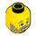 LEGO Gelb Minifigure Kopf mit Dekoration (Sicherheitsbolzen) (3626 / 64895)