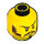LEGO Yellow Minifigure Head with Decoration (Safety Stud) (3626 / 64900)