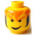 LEGO Yellow Minifigure Head with Decoration (Safety Stud) (3626)