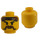 LEGO Yellow Minifigure Head with Decoration (Safety Stud) (3626)