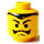 LEGO Yellow Minifigure Head with Decoration (Safety Stud) (3626)