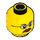 LEGO Yellow Minifigure Head with Decoration (Safety Stud) (3626 / 88935)