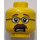 LEGO Amarillo Minifigura Cabeza con Decoración (Espiga de seguridad) (3626 / 88935)