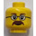 LEGO Amarillo Minifigura Cabeza con Decoración (Espiga de seguridad) (3626 / 88935)