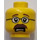 LEGO Yellow Minifigure Head with Decoration (Safety Stud) (3626 / 88935)