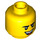 LEGO Yellow Minifigure Head with Decoration (Safety Stud) (3626 / 96427)