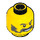 LEGO Yellow Minifigure Head with Decoration (Safety Stud) (64902 / 96959)