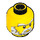 LEGO Gelb Minifigure Kopf mit Dekoration (Sicherheitsbolzen) (90943 / 92067)