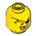 LEGO Yellow Minifigure Head with Eye Patch and Gold Teeth (Safety Stud) (3626 / 63188)