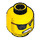 LEGO Yellow Minifigure Head with Eye Patch, Stubble Beard, and Gold Tooth (Recessed Solid Stud) (3626 / 16123)