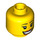 LEGO Yellow Minifigure Head with Eyelashes and Big Smile (Safety Stud) (3626 / 93396)