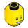 LEGO Gul Minifigur Huvud med Freckels, Smiling/Scared (Infälld solid knopp) (3626 / 22186)