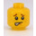 LEGO Amarillo Minifigura Cabeza con Freckels, Smiling/Scared (Espiga sólida hueca) (3626 / 22186)