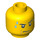 LEGO Gelb Minifigure Kopf mit Frown, Sweat Drops Muster (Einbau-Vollbolzen) (10259 / 14914)