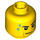 LEGO Yellow Minifigure Head with Frown, Sweat Drops Pattern (Recessed Solid Stud) (10259 / 14914)