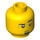 LEGO Yellow Minifigure Head with Goatee and Raised Left Eyebrow (Safety Stud) (3626 / 94579)