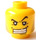 LEGO Yellow Minifigure Head with Gold Tooth (Safety Stud) (3626)