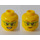 LEGO Gelb Minifigure Kopf mit Green Glasses (Einbau-Vollbolzen) (3626 / 56863)