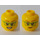 LEGO Geel Minifiguur Hoofd met Groen Bril (Verzonken solide nop) (3626 / 56863)