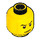 LEGO Geel Minifigure Hoofd met Grumpy Dimple (Verzonken Solid Stud) (14783 / 19542)