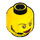 LEGO Yellow Minifigure Head with Headset (Safety Stud) (3626 / 63200)