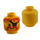 LEGO Yellow Minifigure Head with Messy Hair, Moustache and Eyepatch (Safety Stud) (3626)