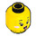 LEGO Giallo Minifigure Testa con Open Bocca e Eyelashes (Perno solido incassato) (3626 / 34633)