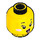 LEGO Jaune Minifigure Diriger avec Open Mouth et Eyelashes (Goujon solide encastré) (3626 / 34633)