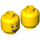 LEGO Gelb Minifigure Kopf mit Open Mouth Smile (Einbau-Vollbolzen) (3626 / 37481)