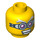 LEGO Gelb Minifigure Kopf mit Pink und Silber Goggles (Sicherheitsbolzen) (3626 / 94577)