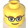 LEGO Jaune Minifigure Diriger avec Rectangular Glasses (Goujon de sécurité) (13629 / 21025)