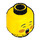 LEGO Yellow Minifigure Head with Red Cheeks and Open, Singing Mouth (Recessed Solid Stud) (3626 / 21339)
