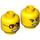 LEGO Yellow Minifigure Head with red Glasses (Recessed Solid Stud) (3626 / 19889)