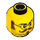 LEGO Gelb Minifigure Kopf mit Runden Glasses und Moustache (Sicherheitsbolzen) (94096 / 96823)
