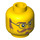 LEGO Gelb Minifigure Kopf mit Runden Glasses und Moustache (Sicherheitsbolzen) (94096 / 96823)