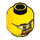 LEGO Giallo Minifigure Testa con Safety Occhiali (Perno solido incassato) (3626 / 10158)