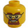 LEGO Giallo Minifigure Testa con Safety Occhiali (Perno solido incassato) (3626 / 10158)