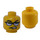 LEGO Gelb Minifigure Kopf mit Scar und Sunglasses (Sicherheitsbolzen) (3626 / 54462)