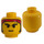 LEGO Yellow Minifigure Head with Sideburns and Red Bandana (Safety Stud) (3626)