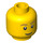 LEGO Amarillo Minifigura Cabeza con Smile y Blanco Pupils (Espiga sólida hueca) (15123 / 50181)