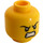 LEGO Gelb Minifigur Kopf mit Smile mit Zähne und Tongue / Scrowl (Vertiefte feste Noppen) (3626)