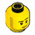 LEGO Geel Minifigure Hoofd met Smirk en Stubble Beard (Verzonken Solid Stud) (14070 / 51523)