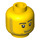 LEGO Yellow Minifigure Head with Smirk and Stubble Beard (Recessed Solid Stud) (14070 / 51523)