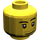 LEGO Geel Minifigure Hoofd met Smirk en Stubble Beard (Veiligheids Stud) (14070 / 51523)