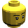 LEGO Yellow Minifigure Head with Smirk and Stubble Beard (Safety Stud) (3626)