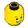 LEGO Giallo Minifigure Testa con Surprised Smile e Freckles (Perno solido incassato) (12327 / 90787)