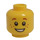 LEGO Giallo Minifigure Testa con Surprised Smile e Freckles (Perno solido incassato) (12327 / 90787)